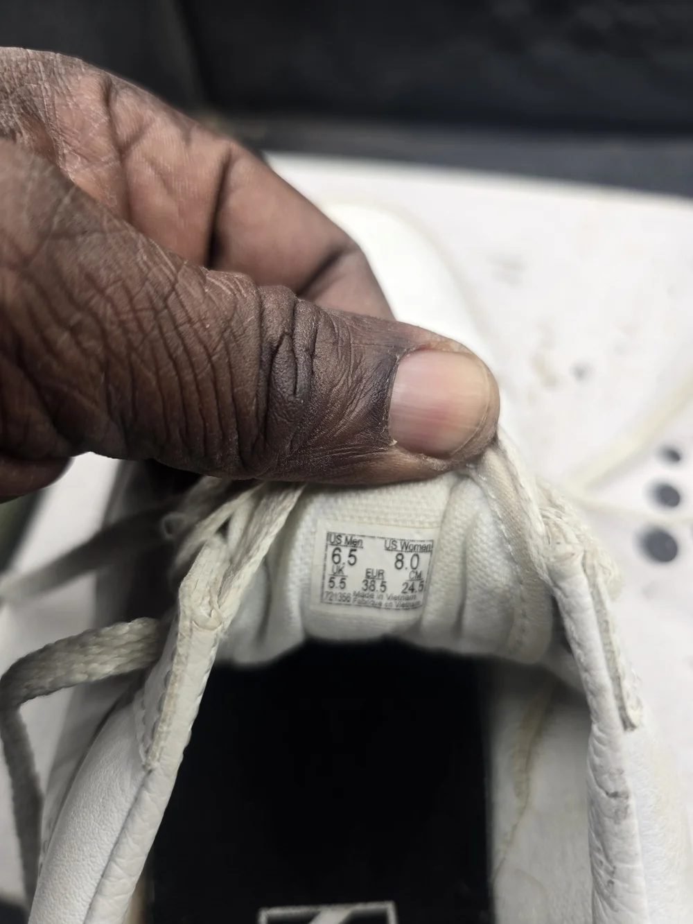 Vans‎ Men's White Low-Top Leather Sneakers